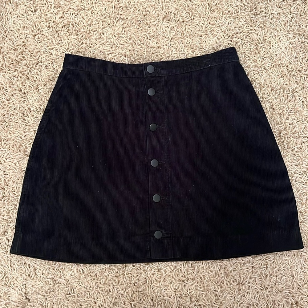 American Apparel Black Corduroy Skirt Size L